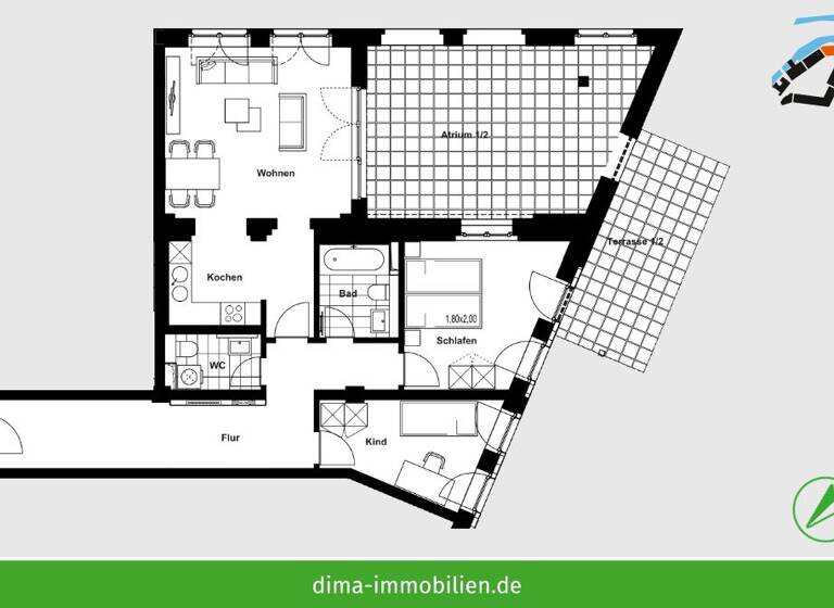 Wohnung zur Miete - Neubau 1.306 € 3 Zimmer 104,5 m²<br/>Wohnfläche EG<br/>Geschoss ab sofort<br/>Verfügbarkeit Fabrikstraße 19 Schkeuditz Schkeuditz 04435