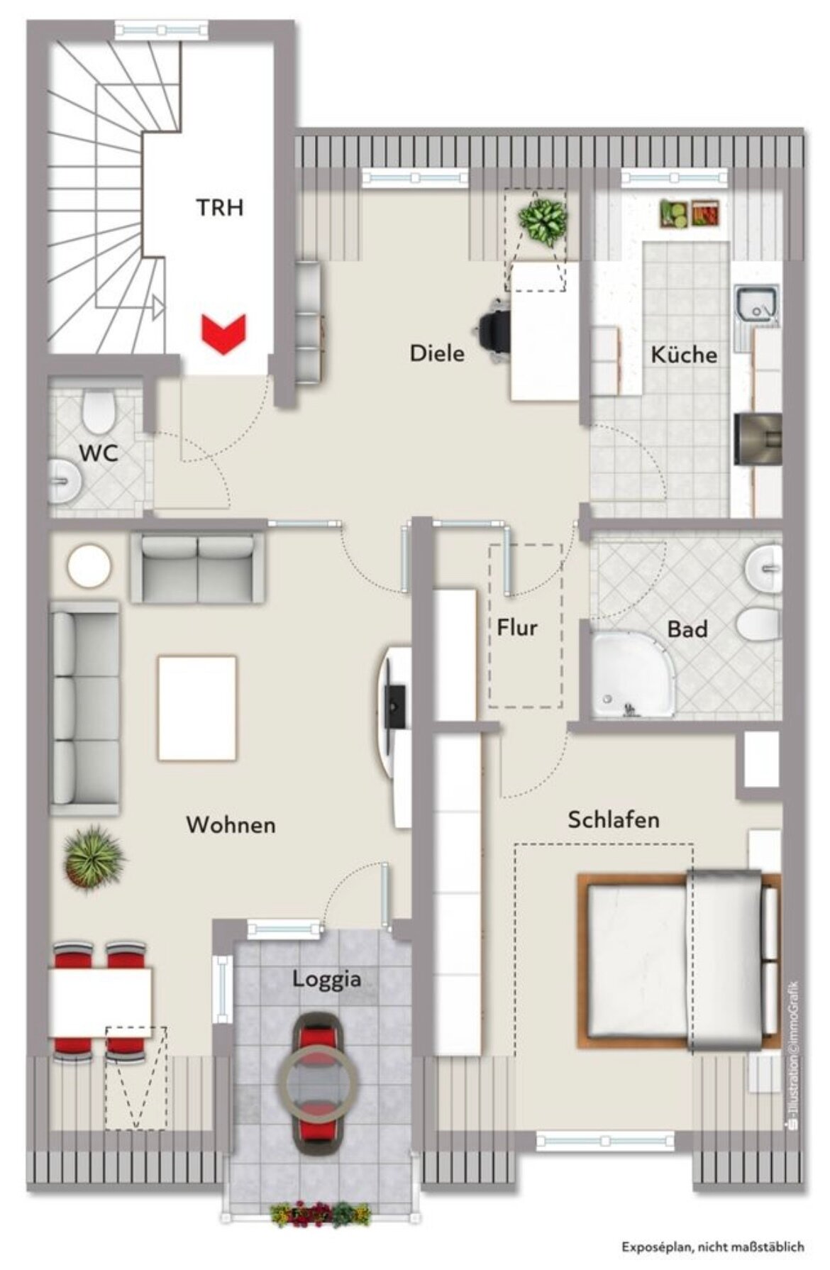 Wohnung zur Miete 950 € 2,5 Zimmer 69 m²<br/>Wohnfläche 2.<br/>Geschoss ab sofort<br/>Verfügbarkeit Talstraße Holzgerlingen 71088