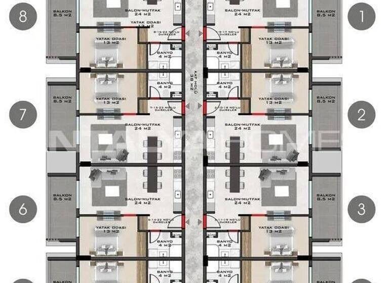 Studio zum Kauf 130.000 € 2 Zimmer 57 m² EG Antalya 07460