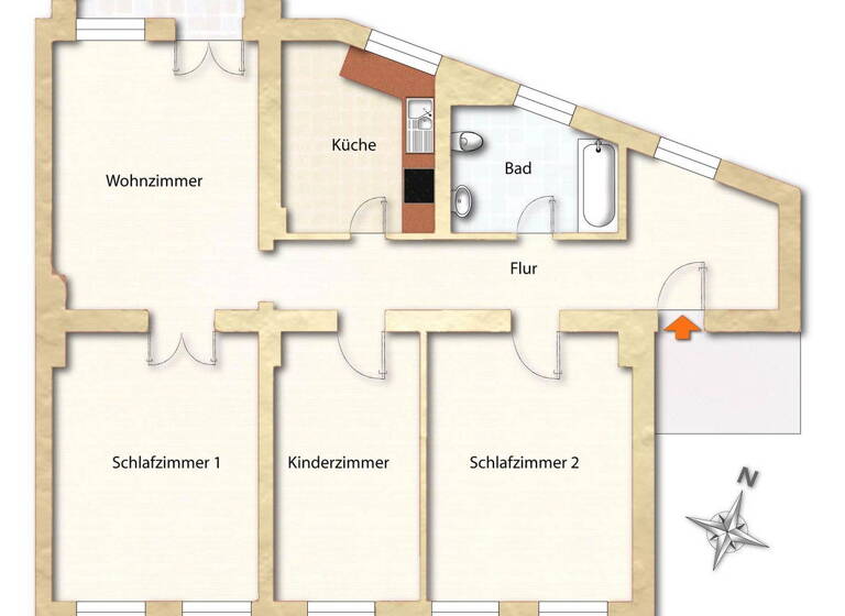 Wohnung zum Kauf provisionsfrei 750.000 € 4 Zimmer 103,3 m²<br/>Wohnfläche 4.<br/>Geschoss Wilmersdorf Berlin 10719