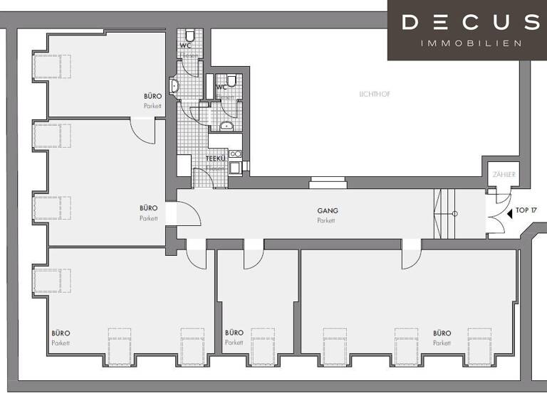 Büro zur Miete 12 € teilbar ab 139,9 m² Wien 1190