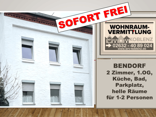 Wohnung zur Miete 550 € 2 Zimmer 60 m² frei ab sofort Bendorf Bendorf 56170
