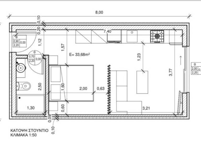 Studio zum Kauf 100.000 € 1 Zimmer 35 m² EG Chalkidiki