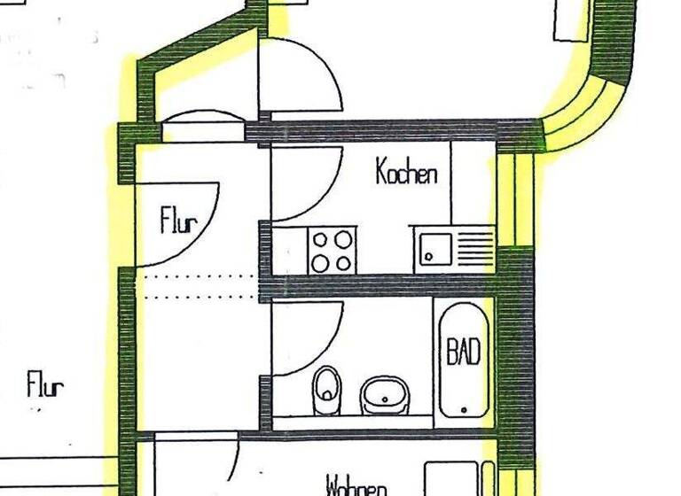 Wohnung zur Miete 290 € 2 Zimmer 47,6 m² EG Weißenberger Straße 37 Löbau 02708