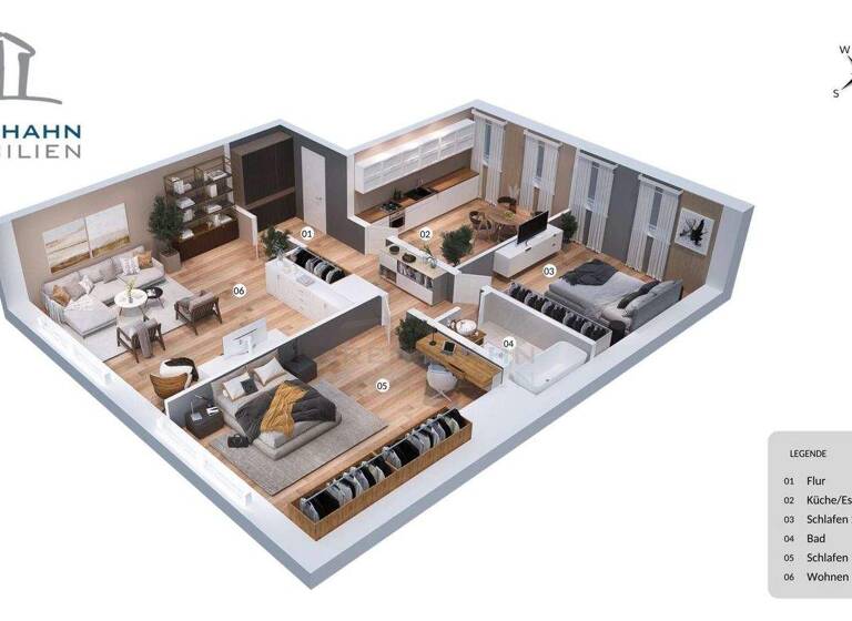 Wohnung zum Kauf 386.784 € 3 Zimmer 107,4 m² 2. Geschoss Kröpeliner Tor-Vorstadt Rostock 18057