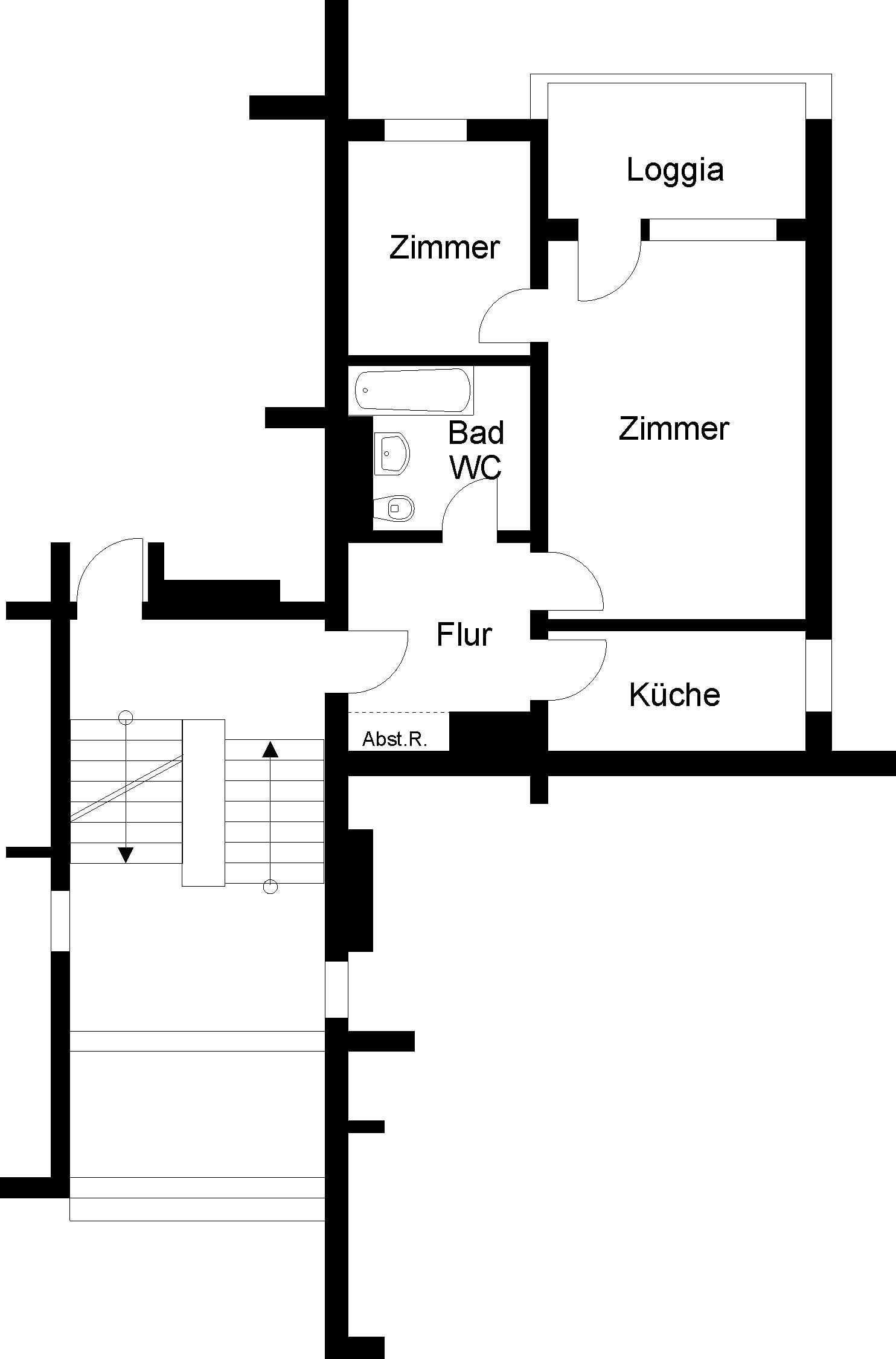 Wohnung zur Miete 314 € 2 Zimmer 47,9 m²<br/>Wohnfläche EG<br/>Geschoss 01.04.2025<br/>Verfügbarkeit Pfingstanger 22 Bad Harzburg Bad Harzburg 38667