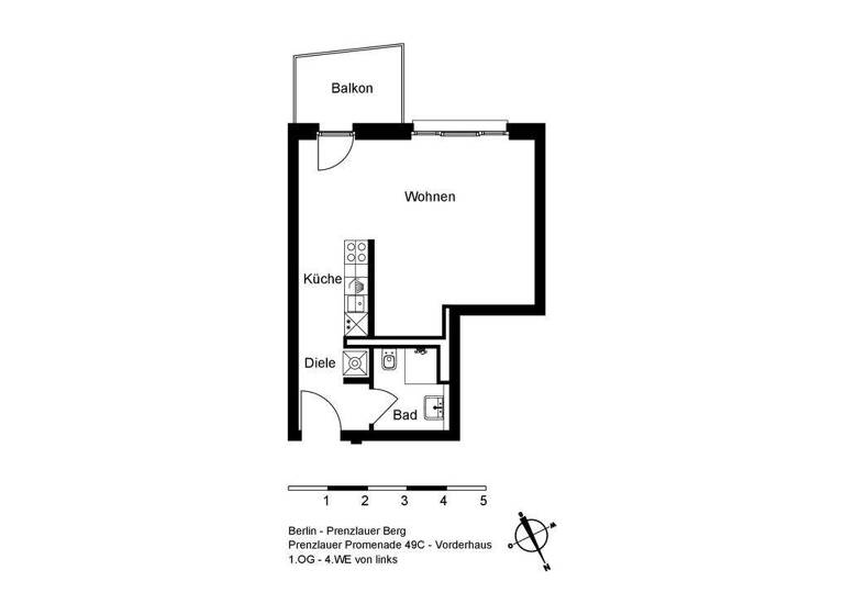 Studio zur Miete 860 € 1 Zimmer 36,6 m² 1. Geschoss Prenzlauer Promenade 49C Heinersdorf Berlin 13089