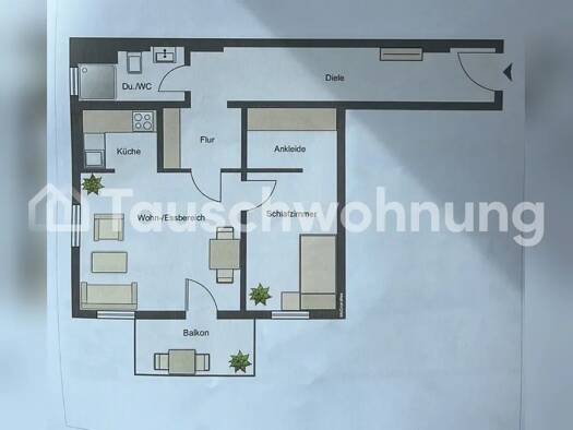 Wohnung zur Miete Tauschwohnung 499 € 2 Zimmer 43 m² 2. Geschoss Striesen-West Dresden 01307