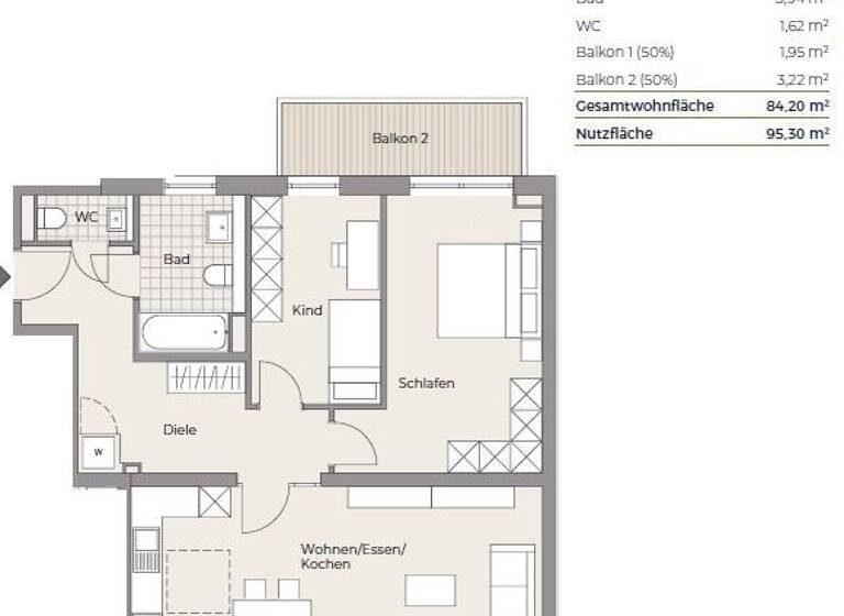 Wohnung zum Kauf provisionsfrei 699.000 € 3 Zimmer 84,2 m² 1. Geschoss frei ab sofort Sauerlach 82054