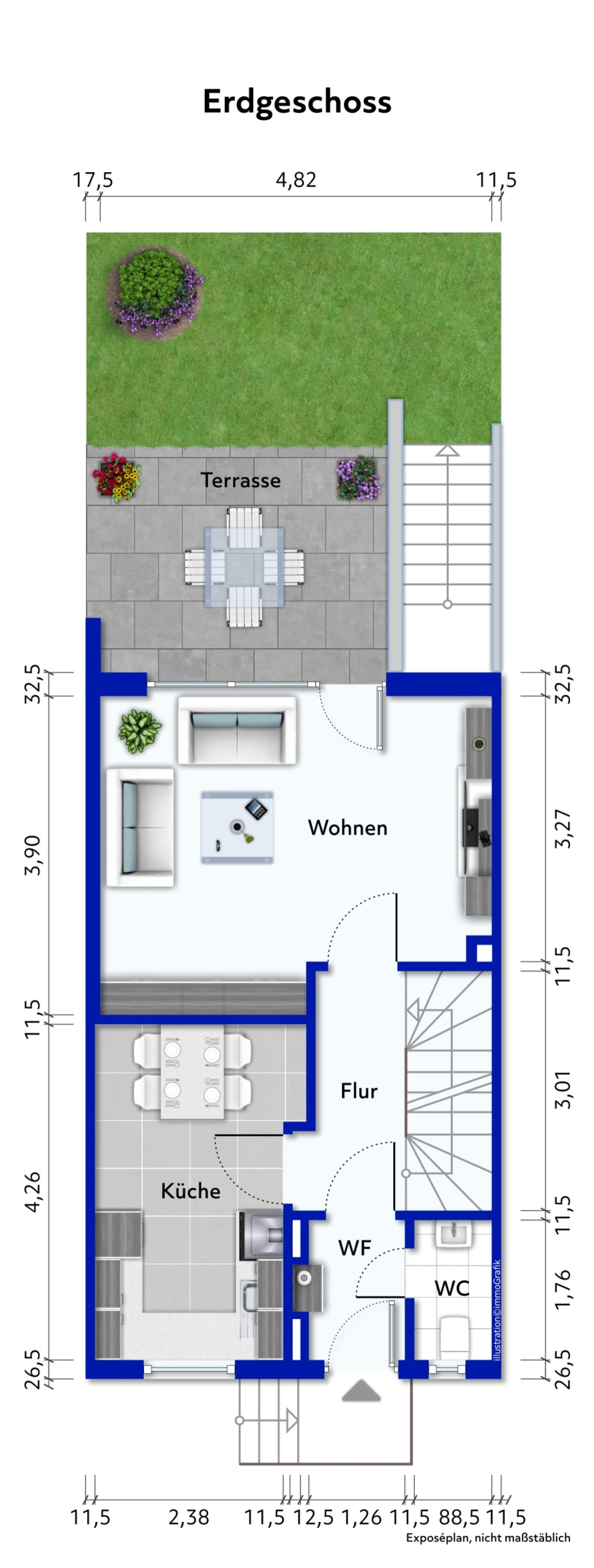 Reihenmittelhaus zum Kauf 229.900 € 4 Zimmer 85 m²<br/>Wohnfläche 126 m²<br/>Grundstück Deichhorst - Bezirk 9 Delmenhorst 27753