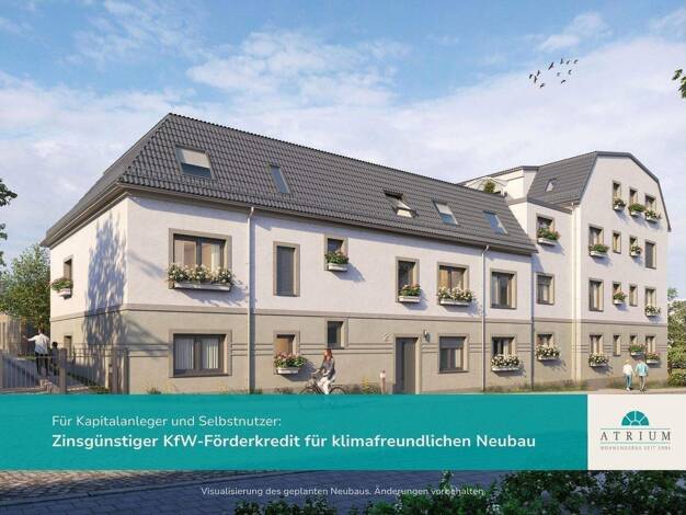 Wohnung zum Kauf - Neubau provisionsfrei als Kapitalanlage geeignet 329.500 € 2 Zimmer 61 m² Cradefelder Straße 2 Plaußig-Portitz Leipzig 04349