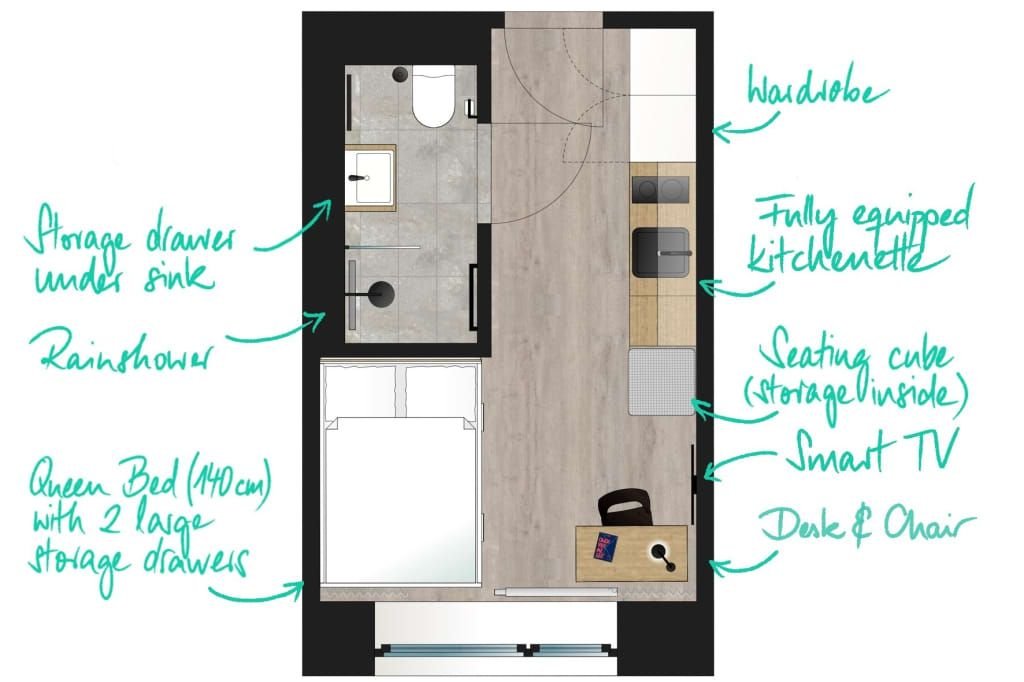 Wohnung zur Miete Wohnen auf Zeit 1.312 € 1 Zimmer 20 m²<br/>Wohnfläche ab sofort<br/>Verfügbarkeit Pestalozzistraße Pankow Berlin 13187