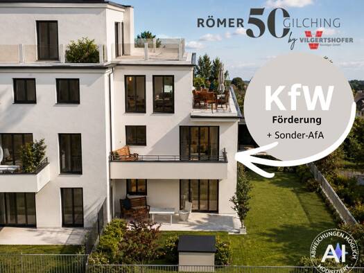 Wohnung zum Kauf - Erstbezug provisionsfrei 745.000 € 3 Zimmer 85,4 m² 1. Geschoss Römerstraße 50 Gilching Gilching 82205