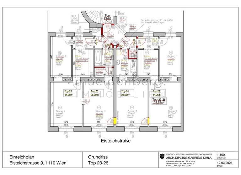 Wohnung zur Miete - Erstbezug 1.982 € 6 Zimmer 157,5 m² 3. Geschoss Wien 1110