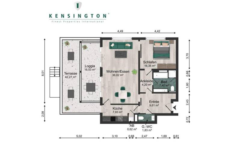 Terrassenwohnung zur Miete 3.500 € 2 Zimmer 98,7 m² frei ab 01.03.2026 Tiergarten Berlin 10785