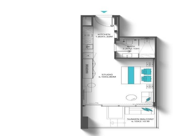 Studio zum Kauf - Erstbezug provisionsfrei 187.309 € 1 Zimmer 477,7 m² Dubai