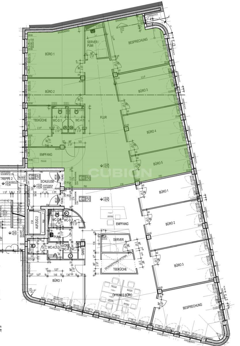 Bürofläche zur Miete provisionsfrei 11,50 € 233 m²<br/>Bürofläche Elsa-Brandström-Straße 1 Altstadt - Mitte Oberhausen 46045