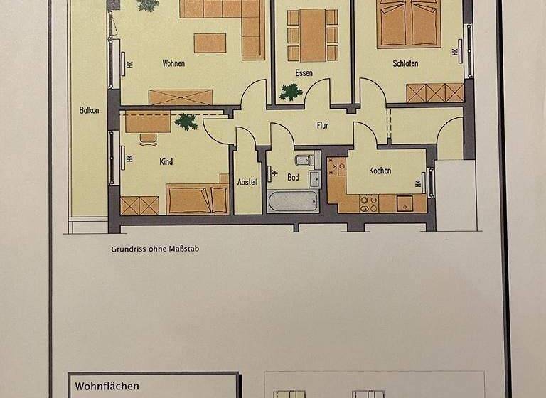 Wohnung zur Miete 1.280 € 4 Zimmer 75 m² 2. Geschoss frei ab 01.05.2026 Stöhrstr. 1 Frauenland Würzburg 97074