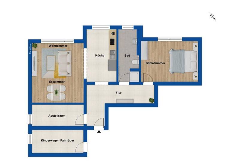Wohnung zum Kauf 275.000 € 2,5 Zimmer 68,4 m² 1. Geschoss Ofterdingen 72131