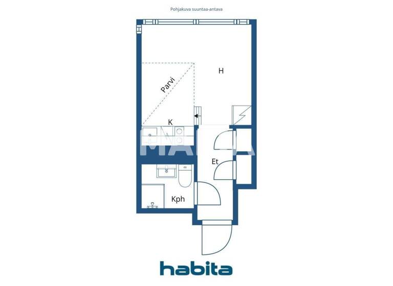 Studio zum Kauf 139.000 € 1 Zimmer 19 m² 4. Geschoss Franzéninkatu 22 Helsinki 00530