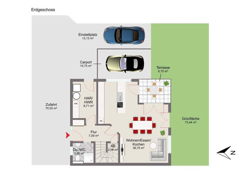 Doppelhaushälfte zum Kauf - Erstbezug provisionsfrei 469.000 € 5 Zimmer 165 m² 258 m² Grundstück Sarstedt 31157