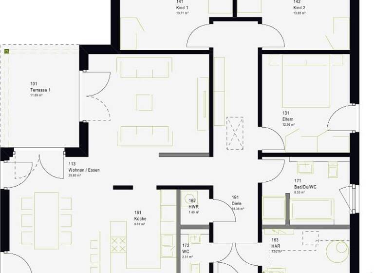 Bungalow zum Kauf provisionsfrei 373.489 € 4 Zimmer 138 m² 700 m² Grundstück Gnotzheim 91728
