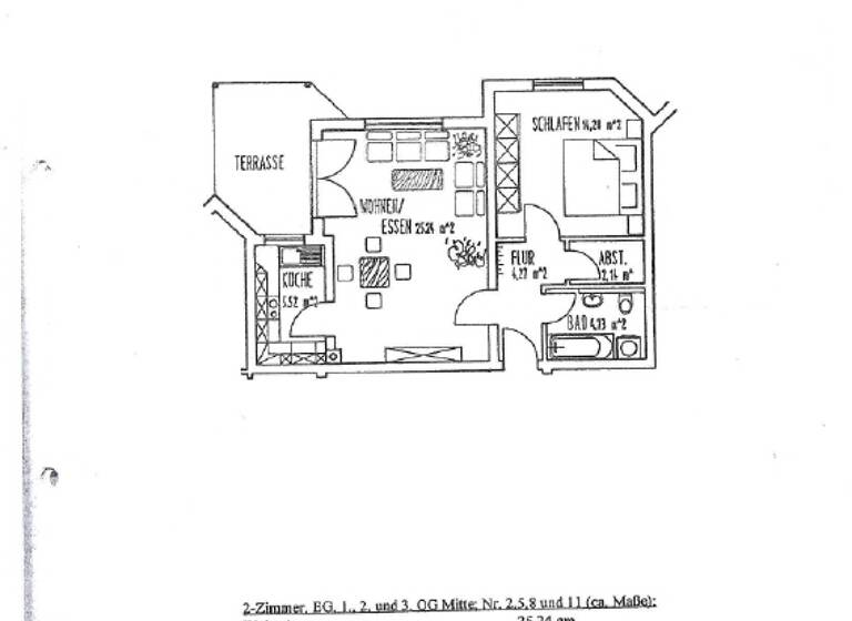 Wohnung zur Miete 750 € 2 Zimmer 60 m² 2. Geschoss frei ab 01.06.2026 Damm Aschaffenburg 63741