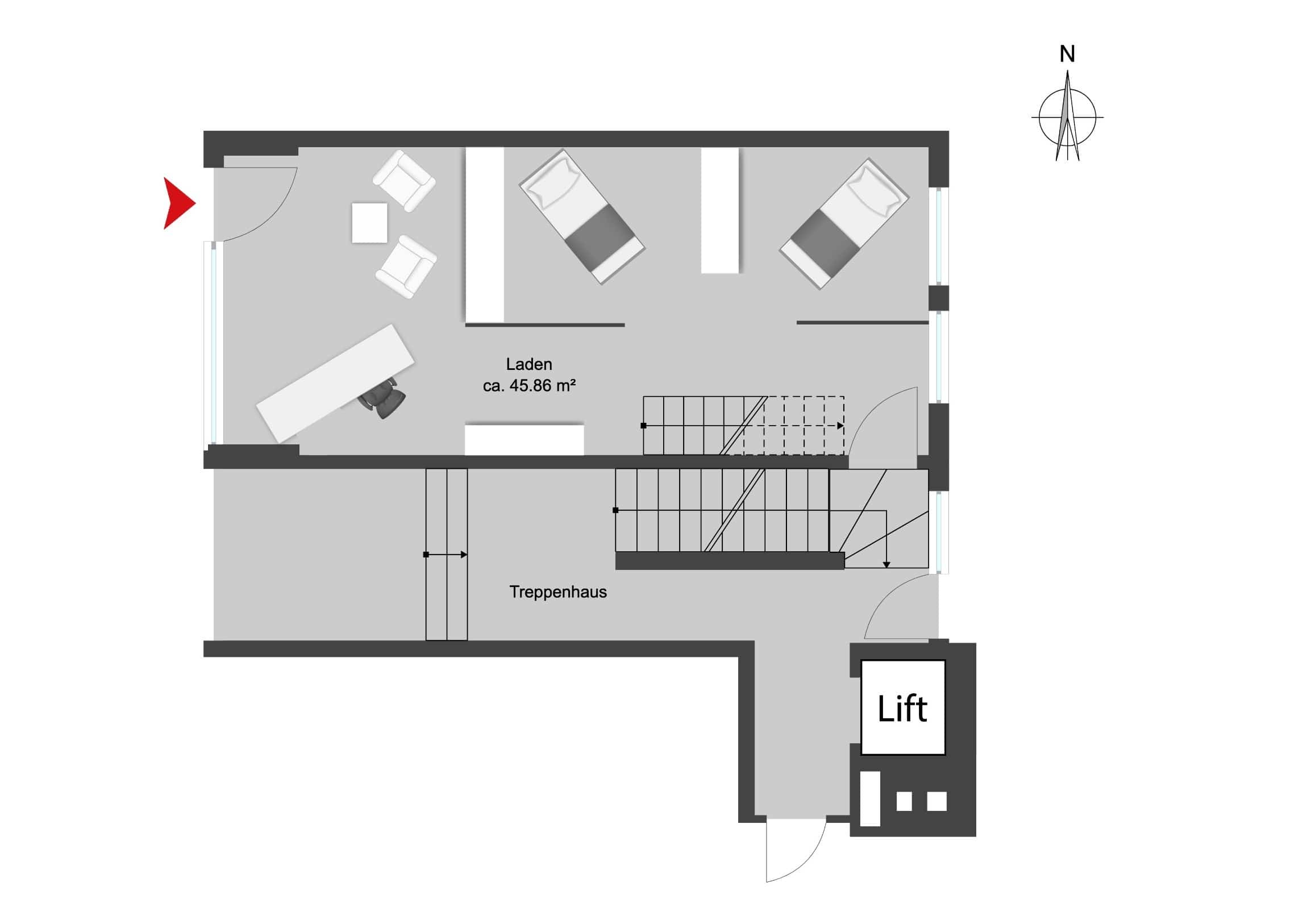 Laden zum Kauf 4.161 € 3 Zimmer 46,9 m²<br/>Verkaufsfläche Münchener Freiheit München 80802