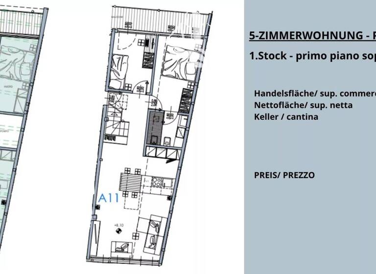 Studio zum Kauf 575.000 € 5 Zimmer 107 m² 1. Geschoss Sèn Jan di Fassa 38036