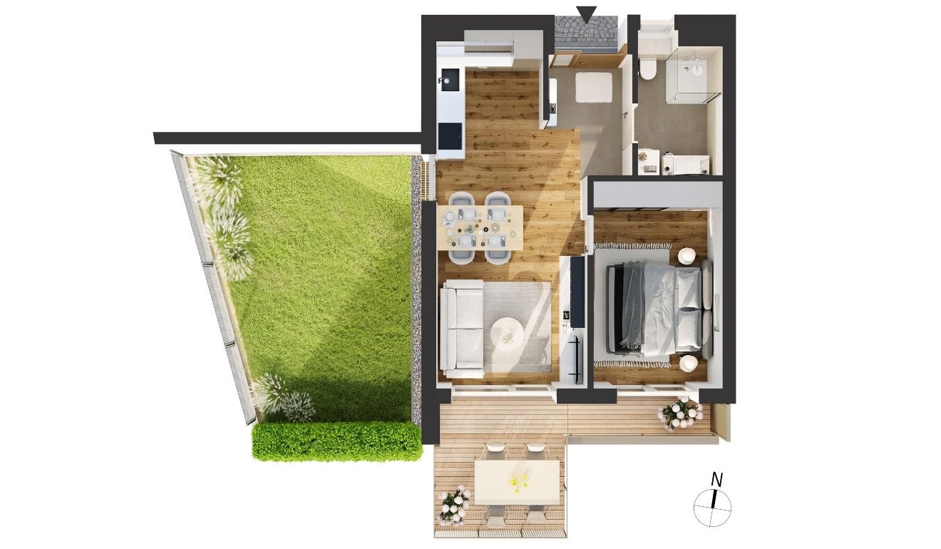 Terrassenwohnung zum Kauf provisionsfrei 514.900 € 2 Zimmer 44,5 m²<br/>Wohnfläche 1.<br/>Geschoss Alois-Schrott-Straße 18 Arzl Innsbruck 6020