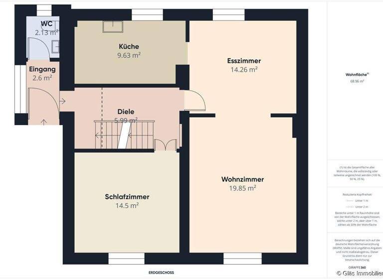 Doppelhaushälfte zum Kauf 119.000 € 6 Zimmer 133 m² 321 m² Grundstück frei ab sofort Hostenbach Wadgassen 66787