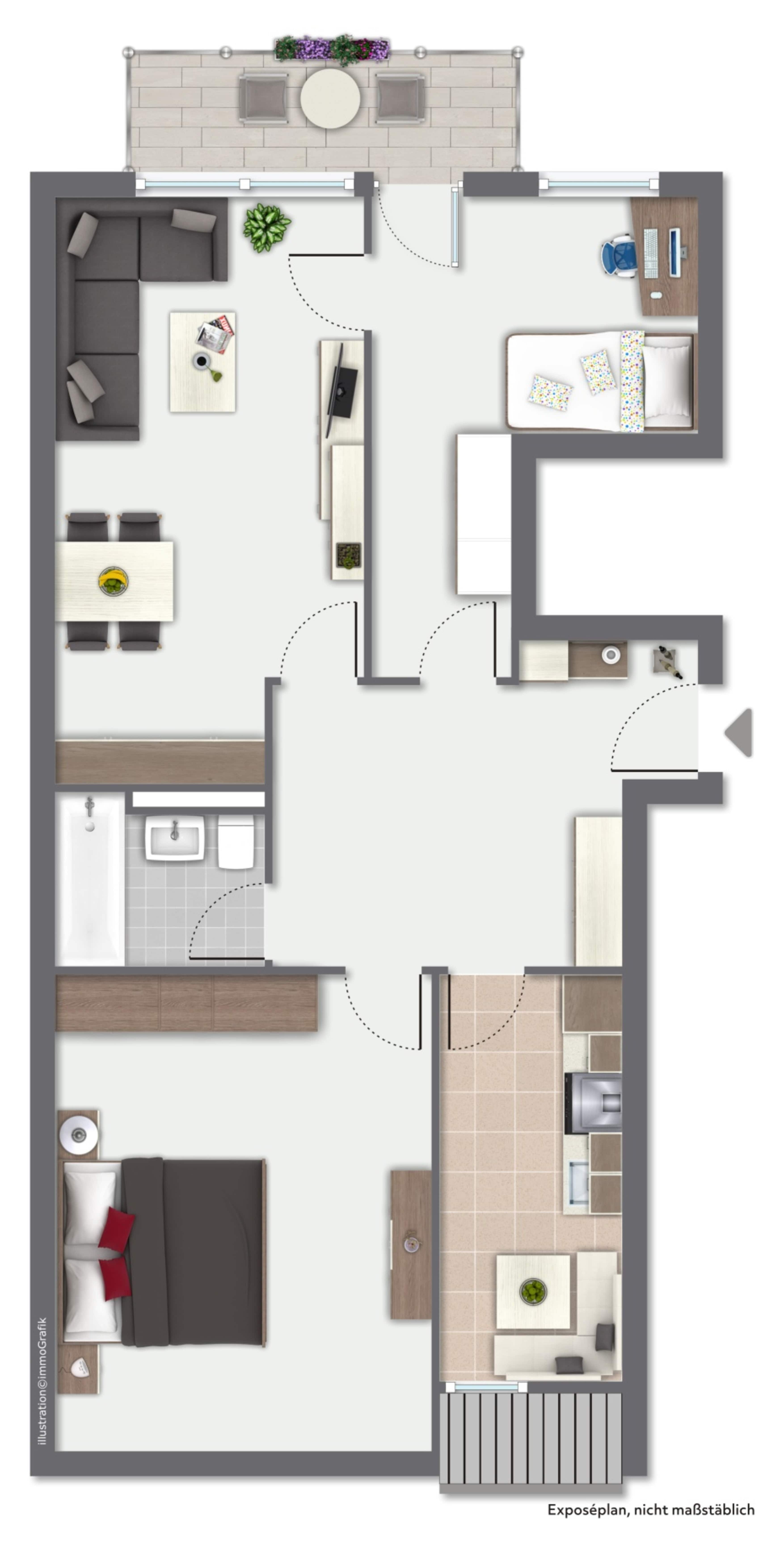 Wohnung zum Kauf 545.000 € 3 Zimmer 80 m²<br/>Wohnfläche ab sofort<br/>Verfügbarkeit Moosach-Bahnhof München 80992