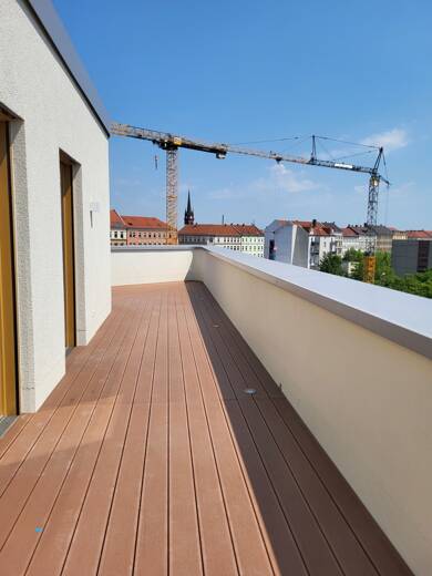 Penthouse zur Miete 1.432 € 2 Zimmer 89,5 m² 6. Geschoss frei ab 01.07.2025 Konstantinstraße 21 Neustadt-Neuschönefeld Leipzig 04315