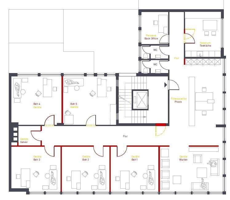 Praxis zur Miete provisionsfrei 261 m²<br/>Bürofläche ab 261 m²<br/>Teilbarkeit Feuersee Stuttgart, West 70176