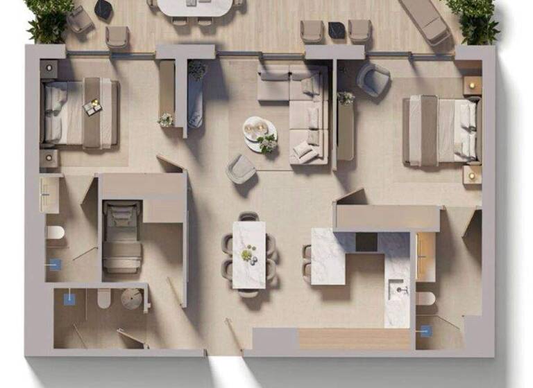 Wohnung zum Kauf provisionsfrei 374.000 € 3 Zimmer 70 m² Dubai