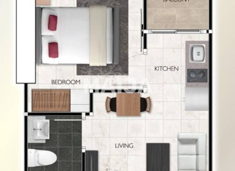 Studio zur Miete 495 € 2 Zimmer 30 m² 15. Geschoss Pattaya 3rd Rd Pattaya 20150