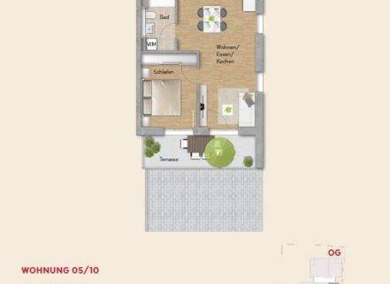 Wohnung zum Kauf - Erstbezug 320.000 € 2 Zimmer 52 m² EG Kochendorf Bad Friedrichshall-Kochendorf 74177