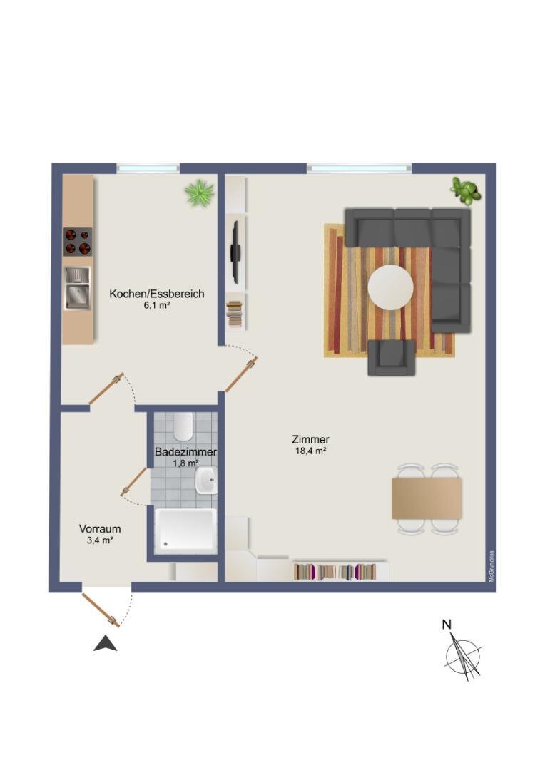 Wohnung zum Kauf 99.000 € 1 Zimmer 30,7 m²<br/>Wohnfläche Eggenberg Graz 8020