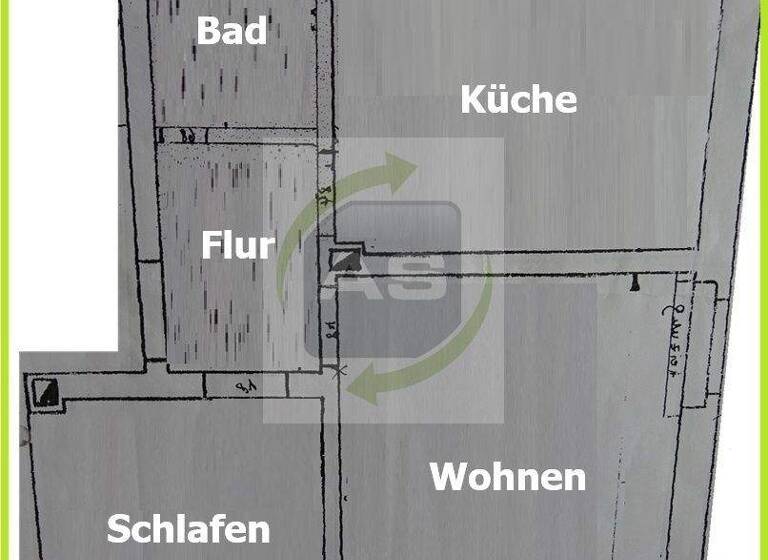 Wohnung zur Miete 399 € 2 Zimmer 53 m² 1. Geschoss Weidenstraße 11 Crossen Zwickau 08058