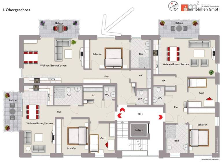 Wohnung zum Kauf - Erstbezug 404.000 € 2 Zimmer 79 m² Nottuln 48301
