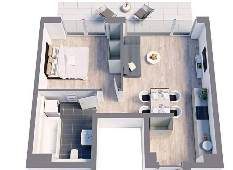 Terrassenwohnung zum Kauf - Neubau provisionsfrei als Kapitalanlage geeignet 551.000 € 2 Zimmer 62,6 m² Partenkirchen Garmisch-Partenkirchen 82467
