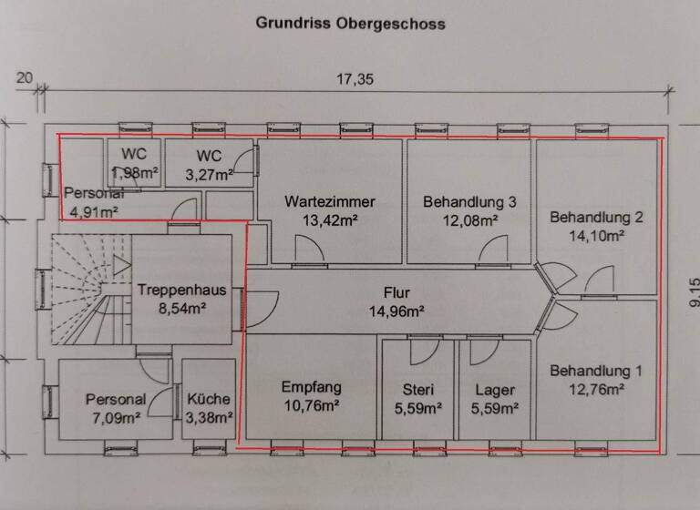 Praxisfläche zur Miete 7 € 7 Zimmer 100 m² Bürofläche Waltershausen 99880