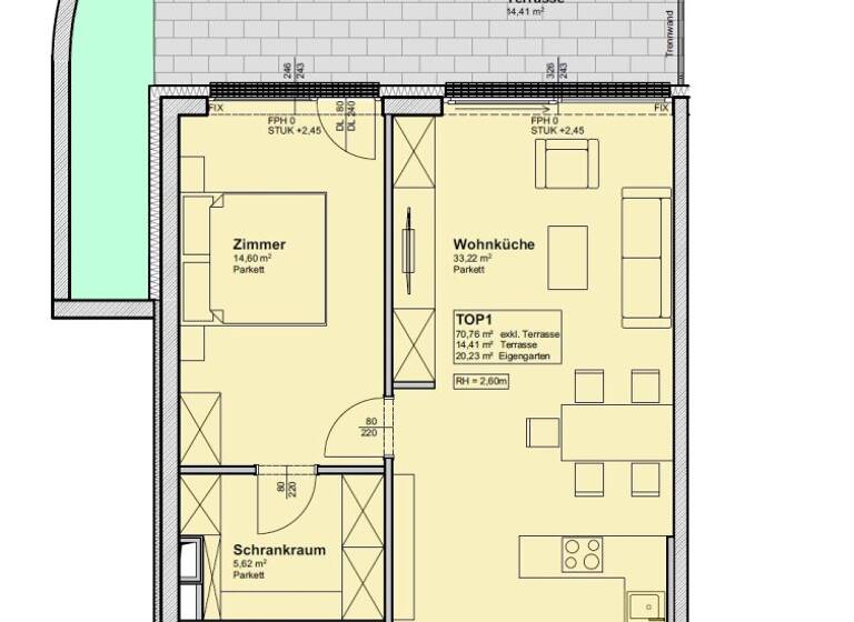 Wohnung zum Kauf - Erstbezug 624.000 € 2 Zimmer 71 m² Franz-Glaser-Gasse 30 Wien 1170