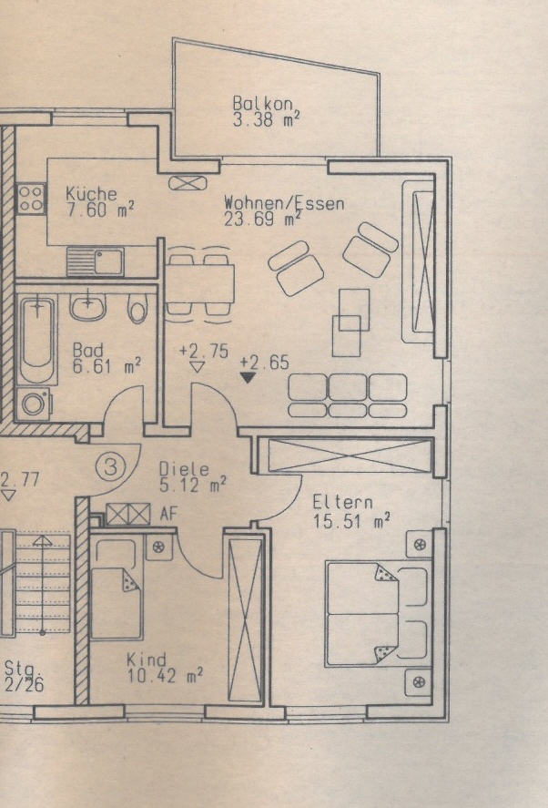 Wohnung zum Kauf 252.000 € 3 Zimmer 70 m²<br/>Wohnfläche 1.<br/>Geschoss Steinbühl Nürnberg 90443