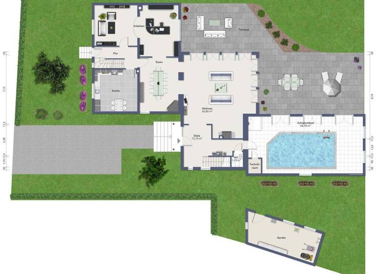 Einfamilienhaus zum Kauf 785.000 € 10 Zimmer 344 m² 3.329 m² Grundstück Beaumarais Saarlouis 66740