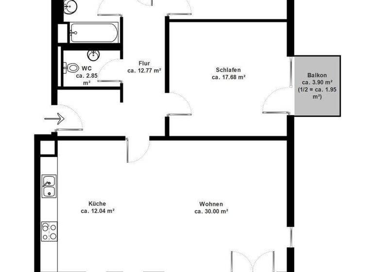 Wohnung zum Kauf 545.000 € 3 Zimmer 105 m² 2. Geschoss Ahrensburg 22926