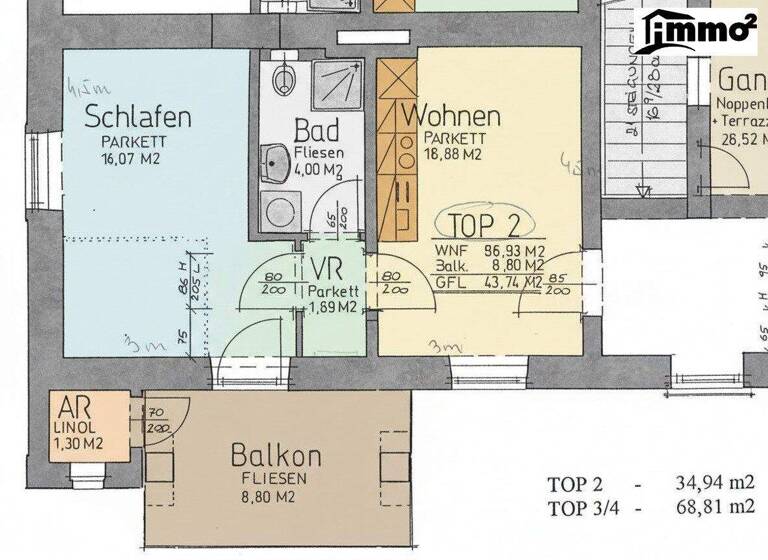 Wohnung zum Kauf 2 Zimmer 34,9 m² Innere Stadt Klagenfurt am Wörthersee 9020