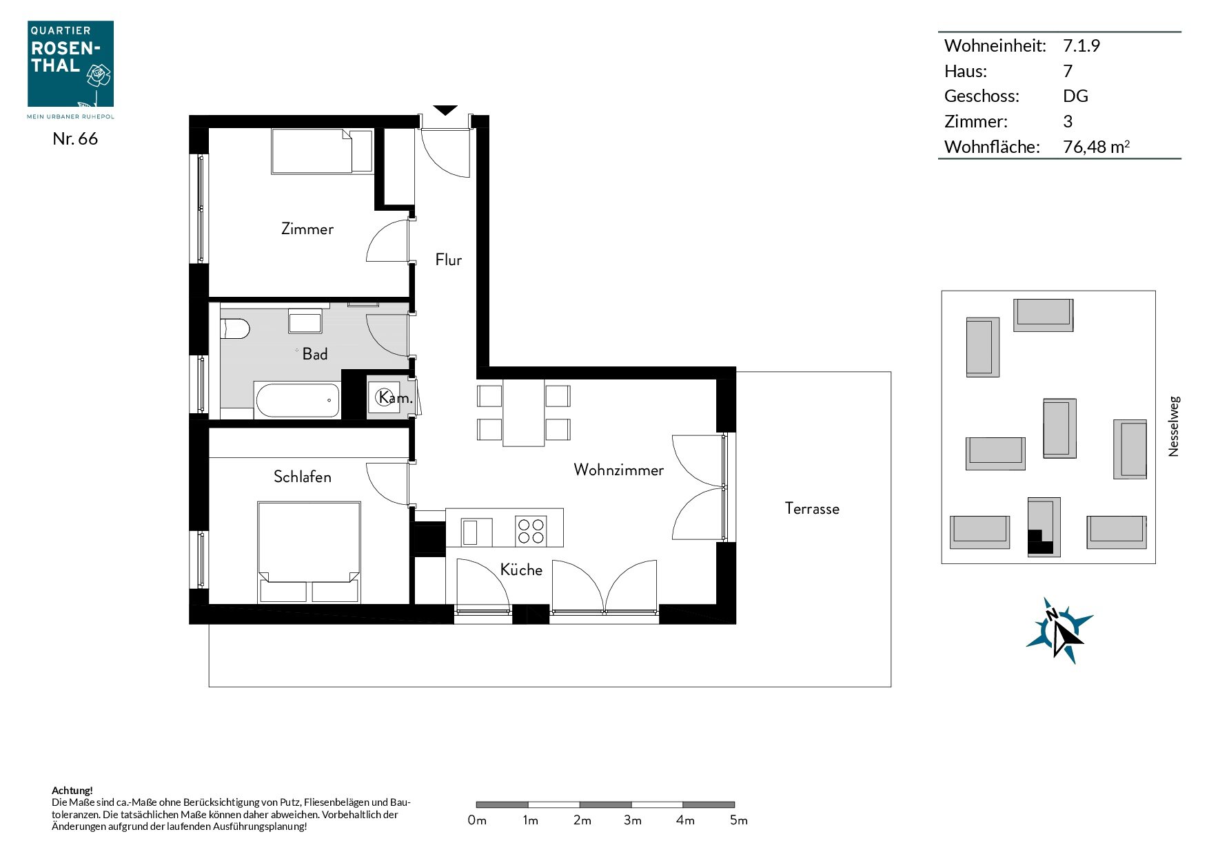 Wohnung zur Miete 1.300 € 3 Zimmer 78 m²<br/>Wohnfläche 2.<br/>Geschoss 16.12.2024<br/>Verfügbarkeit Steinkleeweg 3 Rosenthal Berlin 13158