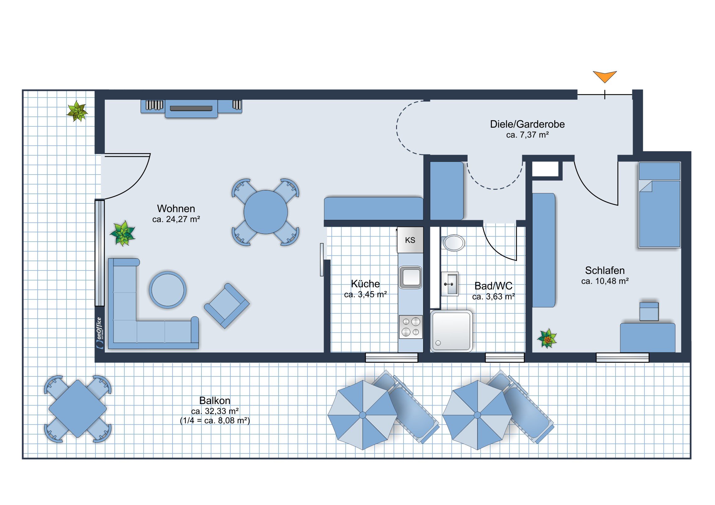 Wohnung zum Kauf 222.000 € 2 Zimmer 55,8 m²<br/>Wohnfläche Bad Feilnbach 83075