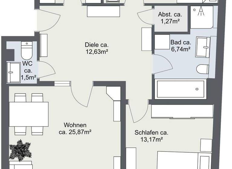 Wohnung zum Kauf 445.000 € 3 Zimmer 91 m² 2. Geschoss Wandsbek Hamburg 22041